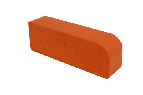 Front brick with a rounded poke, the radius of curvature can have a different diameter